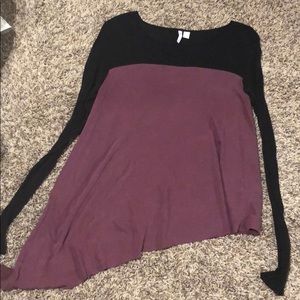 Black and maroon blouse